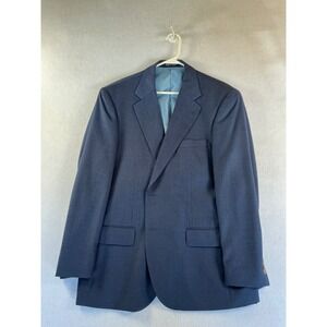 Alan Flusser Mens Blue Two Button Blazer Sport Coat 42S CHI-446